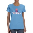 thumbnail image 1 of Merica Hat And Sunglasses T-Shirt Women -Image by Shutterstock, Female x-Large, 1 of 4