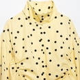 thumbnail image 3 of Edvintorg Womens Jacket Polka Dot Lightweight Long Sleeve Casual Loose Coat Fall Winter Outerwear with Buttons Trendy Womens Clothes Yellow M, 3 of 5