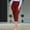 #0097-Wine, variant on Neewe Pull On Capri Pants for Women Solid Color Slim Fitting with Pockets Elastic Waist Capri Casual Pants