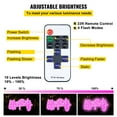 thumbnail image 3 of Let's Party Neon Sign 23X10 Wall Decor Adjustable Brightness Pink Neon Light with Remote Control Power Adapter for Party Wedding Home Decoration, 3 of 6