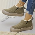 thumbnail image 5 of XIMIN Womens Winter Snow Boots Ankle Boots Warm Plush Lined Booties Slip On Walking Hiking Cotton Shoes Platform Sneakers Outdoor Non-Slip Fleece Short Boot, 5 of 6