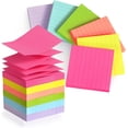 thumbnail image 1 of Pop Up Sticky Notes Lined 3x3 inch, Easy to Post Sticky Notes with Lines, 600 Sheet, Pink Purple Blue Yellow Green Orange Color, Office Accessories, 1 of 5