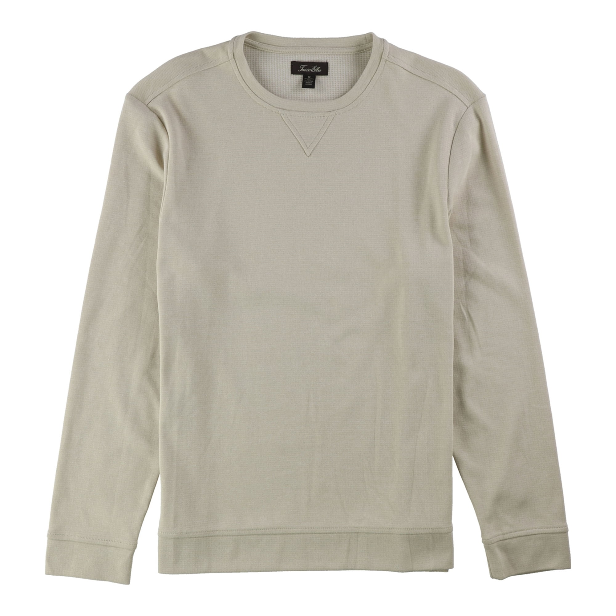 Tasso Elba Mens Crewneck Sweatshirt Beige Medium