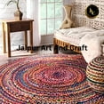 thumbnail image 5 of Jaipur Art And Craft Home Décor Braided Multicolor Cotton Round Area Rug Stylish Reversible Carpet (9x9 Sq Ft), 5 of 5