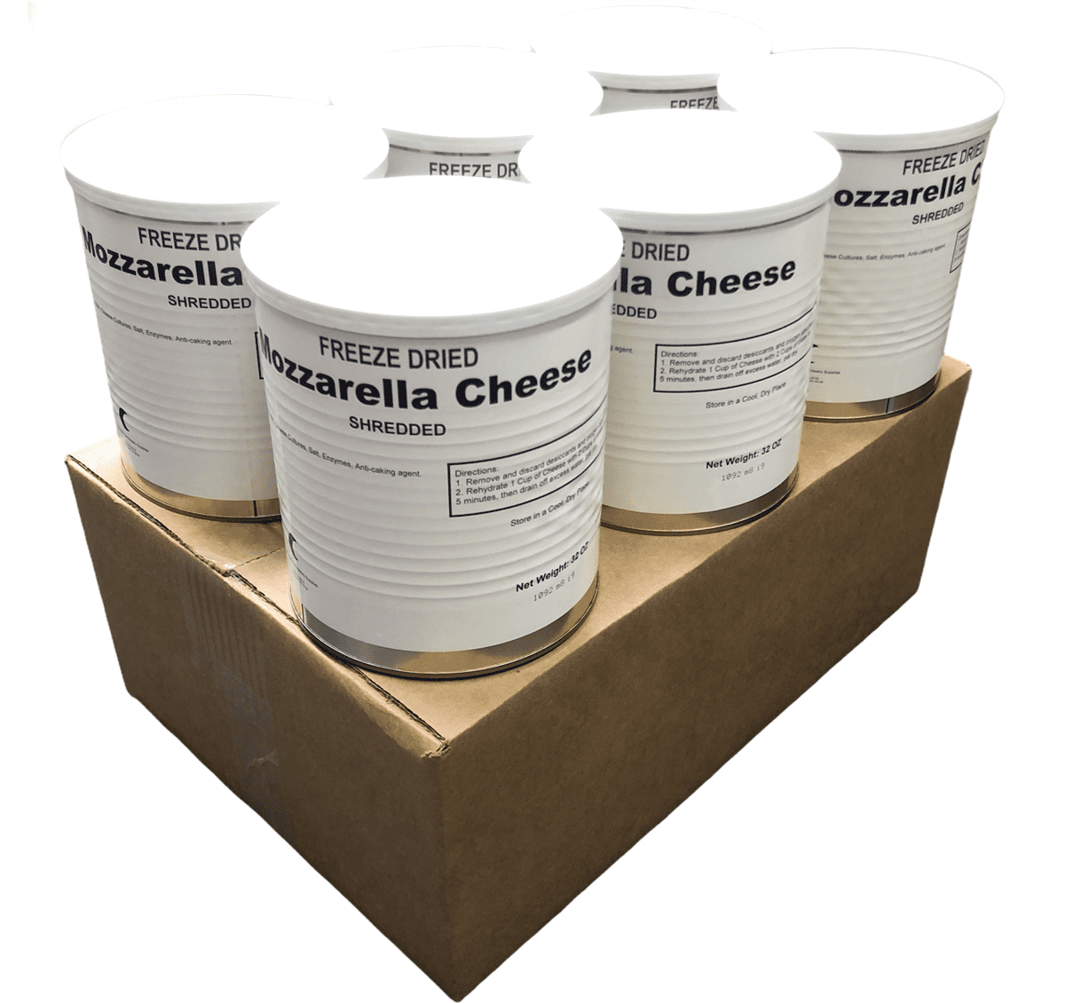 (Single Can) Military Surplus Freeze Dried Mozzarella Cheese 25+ Years Long Shelf Life | Emergency Camping Food for Hiking, Backpacking | #10 Can ✅