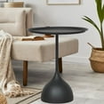 thumbnail image 3 of veasfak Petite Table d'Appoint Table à Café pour Boisson pour Table de Nuit Patio Bureau à Domicile Noir Forme Haute, 3 of 5