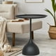 thumbnail image 4 of Mesa auxiliar pequeña, mesa de Martini, mesa de pedestal redonda, mesa de cóctel para bebidas de café, mesa de centro redonda negra para el hogar, Forma alta negra., 4 of 6