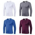 thumbnail image 2 of Minimanihoo Men Compression Elastic Shirts Long Sleeve Sports Tight Tops, 2 of 10