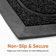 thumbnail image 5 of Superio Non-Slip Welcome Doormat for Entry, Indoor Outdoor, Heavy Duty, Waterproof, Easy Clean, Low-Profile Mats for Entry, Garage, Patio, High Traffic Areas, 18"x30" (Black, Sunburst Coir), 5 of 9