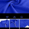 thumbnail image 6 of OGLCCG Men's Quarter-Zip Golf Shirts Lapel Collared Jacquard Short Sleeve Pullovers Casual Solid Color Business Tee Tops,XXL,Blue, 6 of 7
