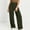 Army Green, variant on Women's High Waist Corduroy Wide Leg Pants - Button Fly Back Elastic Palazzo Trousers with Pockets for Fall Winter