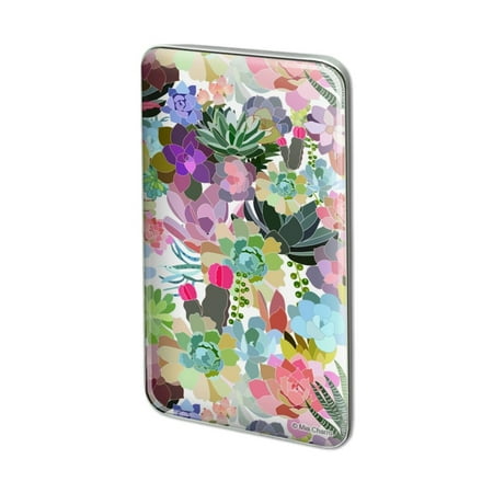 Succulents Oasis Pattern Metal Rectangle Lapel Hat Pin Tie Tack Pinback