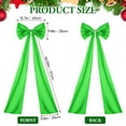 thumbnail image 7 of Christmas Tree Topper Bow, 47" Large Christmas Tree Toppers Satin Bows Christmas Decorations, Christmas Wreath Bows for Home Party Wedding Car Holiday Decor Supplies, Green, 7 of 7
