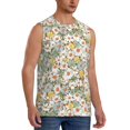 thumbnail image 2 of Uemuo Daisy Pattern Men's Sleeveless T-Shirt,Muscle Athletic Tank Top, Moisture-wicking Quick-dry Breathable Classic Tee Top for Gym Run Outdoor Sports-Large, 2 of 8