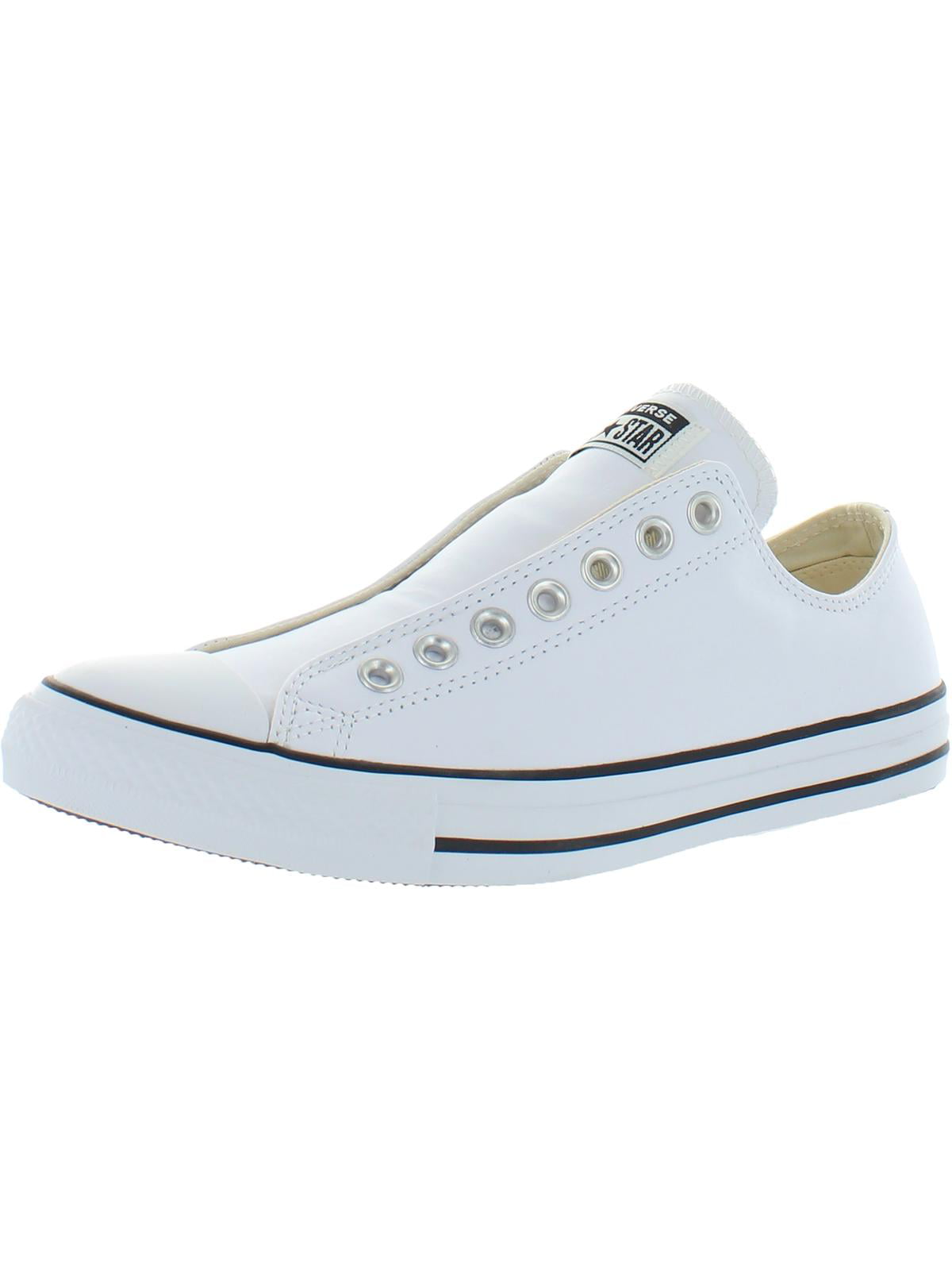 Converse Mens All Star Leather Slip Canvas Laceless Fashion Sneakers -  