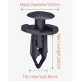 thumbnail image 2 of HSHDLDF Clips de Voiture 10 Pcs Attache Universelle en Nylon Plastique pour Rivets, 8mm, 2 of 7