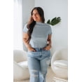 thumbnail image 3 of Veridy Ribbed Top - Sky Blue, 3 of 6