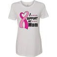 thumbnail image 3 of Inktastic Breast Cancer Awareness I Support My Mom with Pink Ribbon Women's T-Shirt, 3 of 5