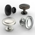 thumbnail image 7 of Furniware 10 Pack Cabinet Hardware Sturdy Knobs, Kitchen Door Brushed Satin Nickel Modern Solid Handles - 1-1/4 inch (30mm) Diameter, 7 of 7