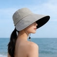 thumbnail image 6 of UPF 50+ Wide Brim Sun Hat for Women, Packable UV Protection Bucket Hat with Adjustable Chin Strap, Breathable Outdoor Hat for Hiking, Beach, Gardening, Travel & Summer Activities, 6 of 6