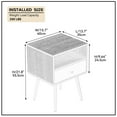 thumbnail image 6 of Williamspace Nightstand Set of 2, Mid Century Modern Square Wood Bedside Table with Drawers Storage for Bedroom,Black, 6 of 6
