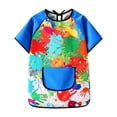thumbnail image 5 of Toddler Kids Art Smock With Sleeves Painting Apron Boys Shirts Craft Protective Coverall With Pocket, 5 of 5