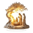 thumbnail image 1 of Belen de Navidad, letrero acrílico de mesa, adorno plano en 2D para decorar estanterías en hogares cristianos, 1 of 7