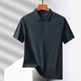 thumbnail image 5 of UVEASISHA Men's Quick Dry Polos Shirts Business Casual Ice Silk Short Sleeve Collared T-Shirt Breathable Comfy Athletic Golf Shirt for Everyday Wear Dark Gray L, 5 of 7