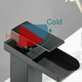 thumbnail image 3 of Matte Black Faucet for Vessel Sink, Inspired By Nature Design Solid Brass Construction Bathroom Faucet, Modern Style With Drip-Free Ceramic Disc Valve For Hot And Cold Water Control, 3 of 5