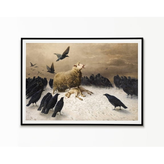 August Friedrich Schenck - Anguish 1878 Poster, Poster, Wall Art, Poster Print, Wall Decor, Anguish, 1878, Art, Vintage, Retro Wall Art, Modern Wall Decor, 8x12 UNFRAMED