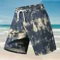 thumbnail image 2 of Athletic Shorts for Men Casual Shorts Loose Fit Straight Leg Tie Dye Elastic Waist Breathable Blue M, 2 of 6
