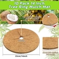 thumbnail image 2 of 4pcs Coconut Fiber Mulch Ring Tree Plant Protector Mat, 14 Inch Natural Coco Coir Tree Mulch Ring Plant Pot Soil Covers, Tree Rings Disc Plant Cover for Indoor Outdoor Plants, 2 of 7