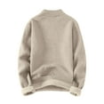 thumbnail image 2 of Men's Mock Neck Fleece Lined Sweater Long Sleeve Soft Casual Pullover Top, 2 of 7