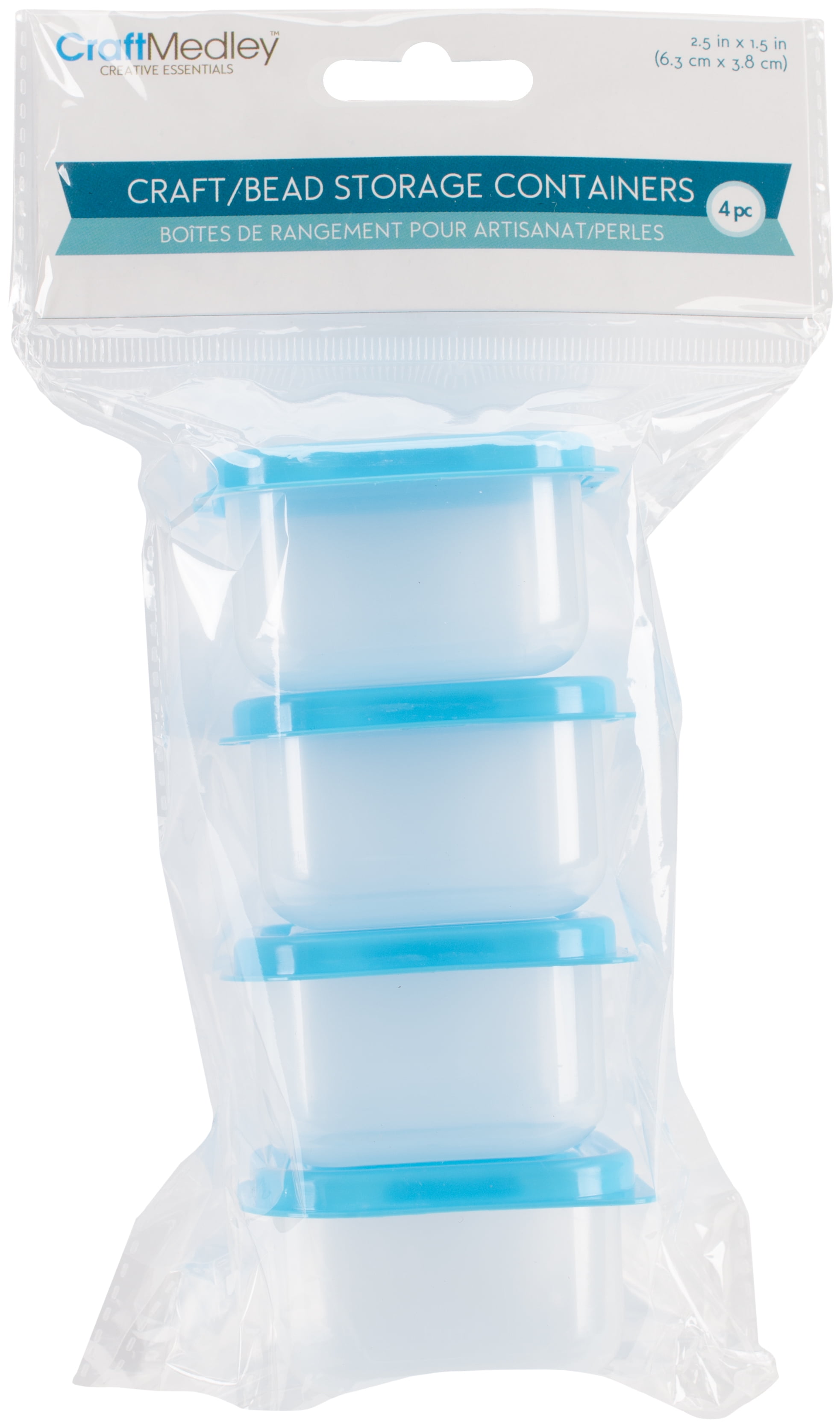 Bead Storage Containers W/Lids 2.5"X1.5" 4/Pkg Walmart Canada