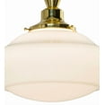 thumbnail image 4 of Meyda 172978 16 in. Revival Schoolhouse with Traditional Globe Flushmount, Polished Brass, 4 of 7