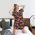 thumbnail image 5 of Fuzoiu Stars and Fox Cute Print Women's Short-Sleeved Pajama Set,Lounge Sleepwear Set,Womens Pajama Sets 2 Piece,Button-Up Top and Shorts with Pockets-XX-Large, 5 of 7
