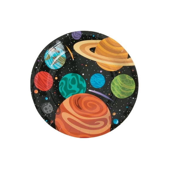 Space Party Dessert Plates - Party Supplies - 8 Pieces