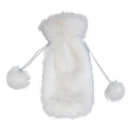 

Christmas Fur Champagne Bottle Cover Christmas Wine Bottle Bag for Winter Holiday Party Decorations