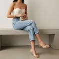 thumbnail image 5 of Cushionaire Doral Clear Kitten Heels for Women, Slip-On Open Toe Dress Sandals with Cushioned Footbed, 5 of 30