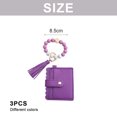 thumbnail image 2 of Porte-clés Circulaire pour Femmes, Portefeuille en Cuir Léger avec Porte-Clés Circulaire, 2 of 5