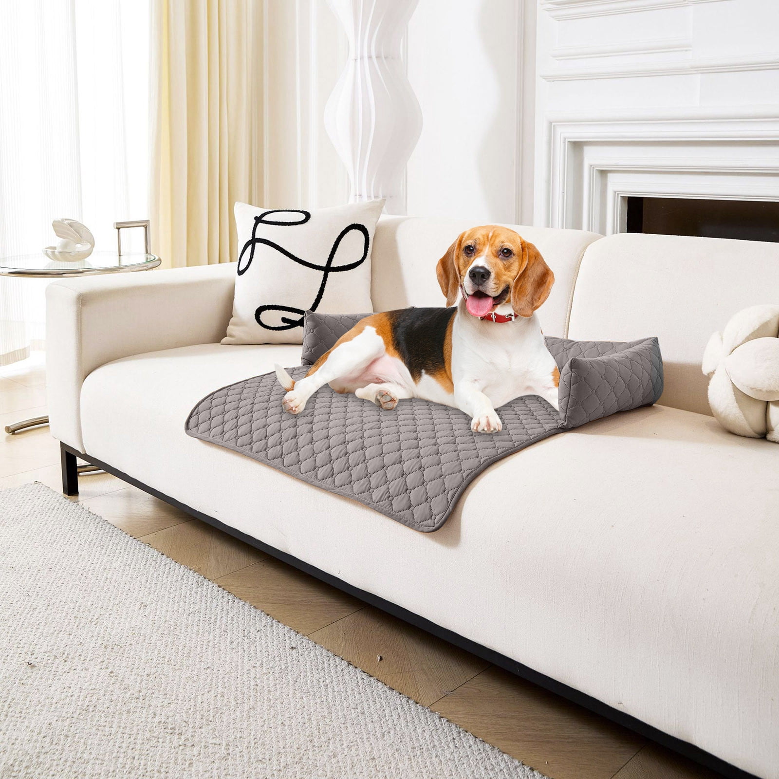 Dog Cooling Mat - No-Tech Self Cooling Pet Bed - Waterproof Dog Pad for Car Travel, Home, Apartment & Backyard - Comfortable Cooling Solution for Hot Weather (27.5" Square)