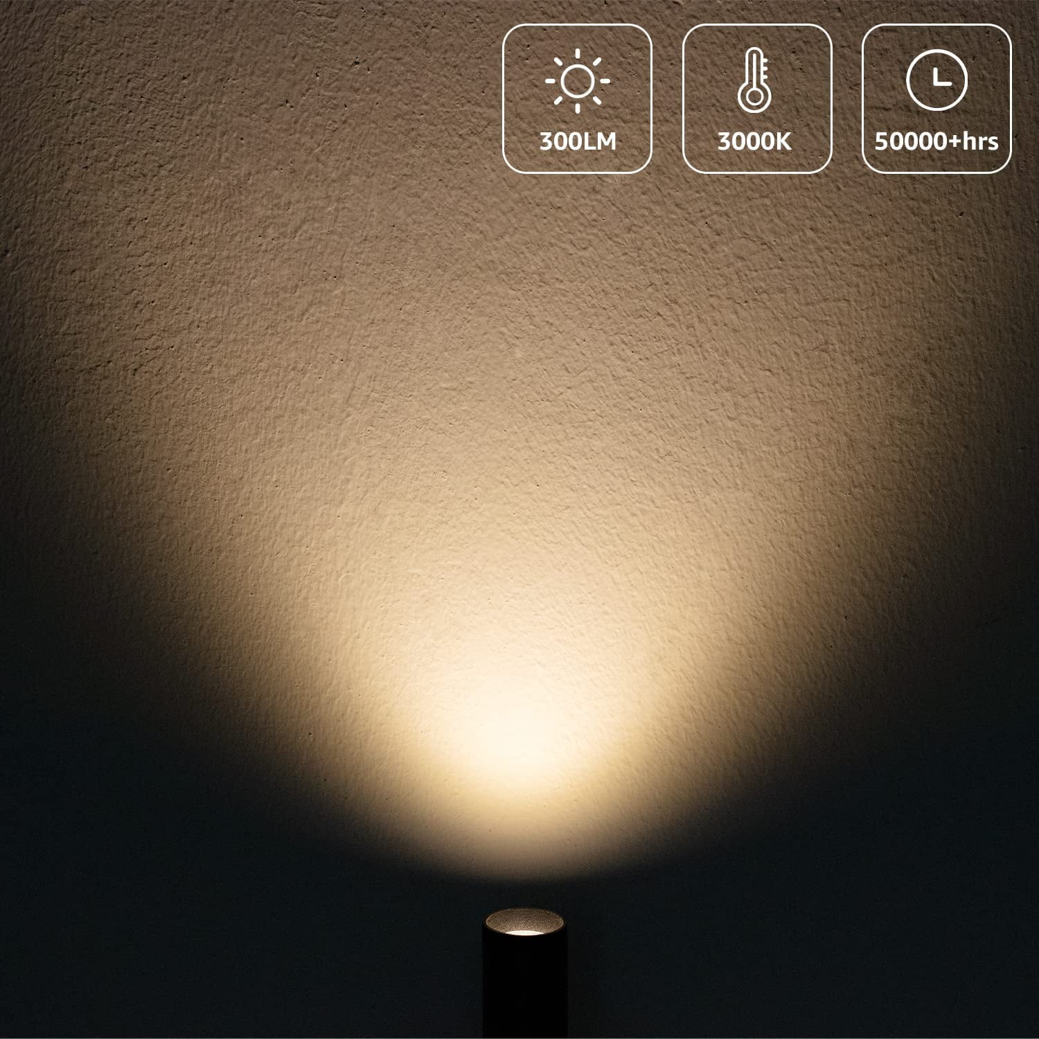 URTOM 2 Pack LED Floor Uplight, Indoor Spotlight Accent Light with Foot Switch, 120V Warm White for Living Room, Bedroom, Corner Lighting
