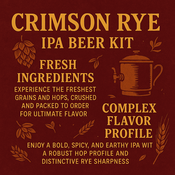 Label Peelers Crimson Rye IPA Beer Kit