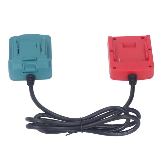 Cable De Extensión Del Adaptador De Batería, ABS 2x1,5 Mm² 18 V Tamaño Estándar Clip De Cinturón Adaptador De Batería De Litio De Larga Vida útil Para BL1840