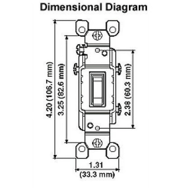 Leviton C22-01453-02W 3 Way 15 Amp 120V CSA Carded Toggle Leviton C22-01453-02W 3 Way 15 Amp 120V CSA Carded Toggle