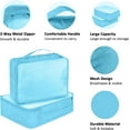 thumbnail image 6 of Packing Cubes Set, 2 Pcs Packing Organizers Set for Suitcases, Large Capacity Travel Luggage Organizers Set includes 2 Large Size Storage Bags, Convenient Organizer Bags for Travel (Bright blue), 6 of 6