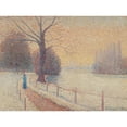 thumbnail image 2 of Albert Dubois-Pillet 18x14 Gold Ornate Wood Frame and Double Matted Museum Art Print Titled - Le Puy in Winter (1889), 2 of 4