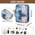 thumbnail image 3 of Haosy Accordion File Organizer Zipper Binder 500 Sheet 6-Tab Expanding File Folder Multi-Pocket 1.2 Inch 3 Ring Train in Blue Sky, 3 of 7