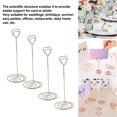 thumbnail image 4 of 20pcs Heart Shape Table Photo Holder,Table Number Card Holders Table Picture Stand Place Card Holder Place Card Holders for Wedding Photos Food Signs Memo Notes Restaurant, 4 of 7