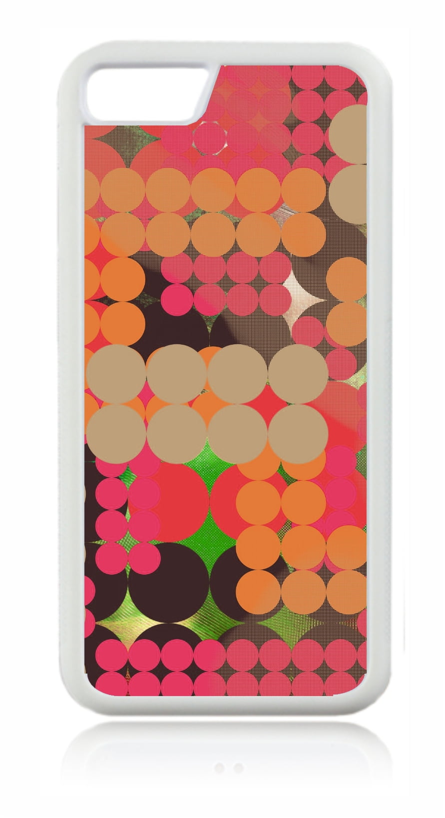 Retro Dots 80s Print Design White Rubber Case for the Apple iPhone 6
